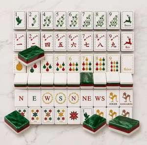 Bestselling Custom Sage Green ABS Water Ripple American Mahjong Set with <b>Folding</b> Legs for 4 Players Modern American Style - Product Image 5