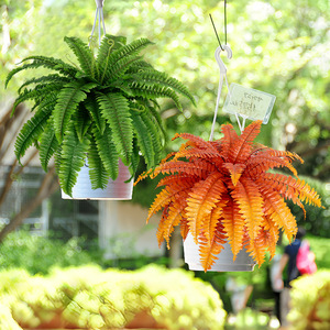 Plante artificielle de fougère persane, feuilles en soie, décoration suspendue, verdure intérieure et extérieure, 18 feuilles, fougères simulées, style tropical - Product Image 1