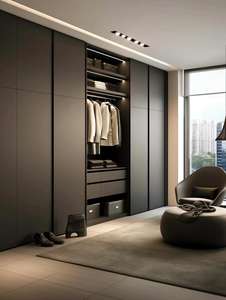 Armoire de chambre intelligente multifonctionnelle minimaliste italienne haut de gamme sur mesure avec système d'éclairage LED - Product Image 2