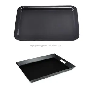 Plastic Injection Molding - Assembly & Packaging customized black serving ABS tray