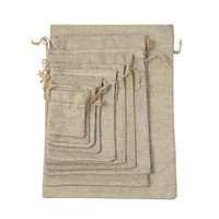 Sac en toile de jute à cordon de serrage, faible MOQ, pour décoration intérieure, anti-poussière, emballage lavable, pochette cadeau, sac à chaussures, sac à artisanat, sac à café
