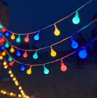Guirlande lumineuse d'ambiance pour camping alimentée par USB - Décoration de tente LED 7 couleurs pour fêtes en extérieur et stands d'anniversaire