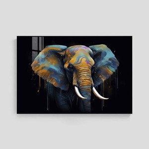 Tối giản màu đen và trắng dòng voi nghệ thuật trang trí tường Scandinavian với chủ đề Phong Cảnh Trung Bình kim cương - Product Image 6