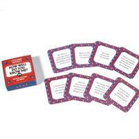 Jeu de cartes de puzzle interactif en papier pour divertissement familial, portable pour le camping, jeu de solitaire, boîte de cartes colorée