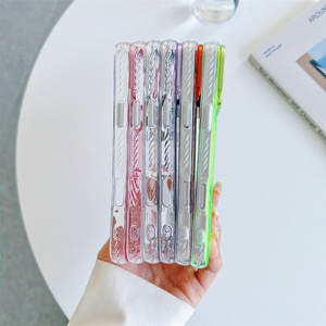 Funda para Teléfono Móvil con Degradado Fluorescente y Ondas para iPhone 17 16 15 14 13 Pro Max, Carcasa Trasera Magnética Corrugada IMD - Product Image 6