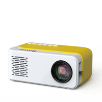 Mini projecteur LCD de style vintage avec design rétro décoratif, résolution 1080P, home cinéma portable