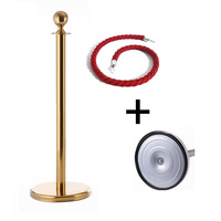 Gestion de la Queue en acier inoxydable 2 assemblé pour la vente barrière de contrôle de la foule ceinture rétractable Stanchion