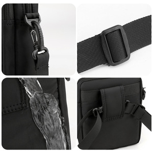 Sac bandoulière messager en nylon léger et imperméable, tendance, pour hommes et femmes, décontracté, avec une seule sangle d'épaule, idéal pour les voyages et les loisirs, avec logo. - Product Image 5
