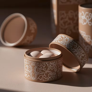 Tube de papier de luxe Biodégradable rond Carton Cylindre Bougie Boîte Personnalisé Imprimé Vanishing Stamping Recyclable Papier Tube - Product Image 1