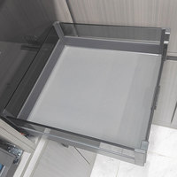 Panier de rangement coulissant en alliage d'aluminium pour armoire de cuisine étroite, style tiroir, pour outils, épices et ustensiles de cuisine KN-GPD