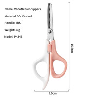 3pcs Set 3Cr13 Ciseaux de coupe de cheveux ménagers en acier inoxydable Ciseaux de beauté lisses pour les enfants pour la coiffure à domicile