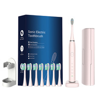 Cepillo de dientes sónico eléctrico superventas con 8 cabezales de cepillo de dientes caja de viaje levitación magnética carga inalámbrica para adultos