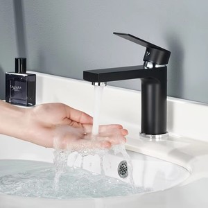 ก๊อกน้ำอ่างล้างหน้าแบบก้านโยกเดี่ยว สีดำ รุ่น 304 SS ดีไซน์ทันสมัย - Product Image 3