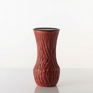 Vase à fleurs décoratif moderne en résine rouge pour la maison, centre de table de salon, décoration florale de luxe - Product Image 6