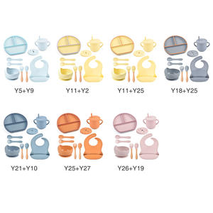 <span class=keywords><strong>Assiette</strong></span> bébé rectangulaire moderne en silicone avec compartiments, bol d'alimentation à <span class=keywords><strong>ventouse</strong></span> et tube d'aspiration, vaisselle pour bébé - Product Image 5