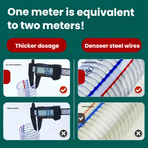 Manguera de <span class=keywords><strong>PVC</strong></span> Flexible Reforzada con Alambre de Acero, Resistente a Alta Presión, para Succión de Bomba, Tipo Espiral Transparente - Product Image 5