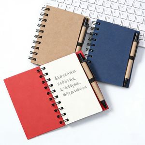 Personalized Notes With Pens Printing <b>Notebooks</b> for Students Kraft Paper Spiral Coil <b>Notebook</b> - Product Image 2