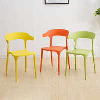 Chaise de salle à manger empilable en plastique PP, design nordique, résistante aux intempéries, intérieur/extérieur, bleu turquoise, pour la maison et le bureau