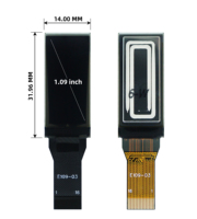 GoldenMorning 1.09 Layar OLED Putih E109XI-W-C16-03, IC SSD1312, Resolusi 64x128, Antarmuka SPI/I2C, Konektor Plug-in 16P