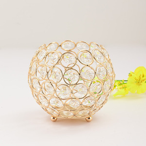 Photophore en verre ajouré octogonal, style rétro créatif, avec boule de cristal et perles, pour fêtes et mariages, à effet d'ambiance - Product Image 4