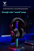 Rapoo Vh300s Earphone Berkabel RGB Virtual 7.1 Channel USB Pengurang Kebisingan PC Gaming E-sports dengan Mikrofon Aksesori Laptop