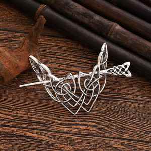 Pince à cheveux rétro viking avec nœud celtique, élégante et décontractée, accessoire de fête de style norvégien, cadeau d'anniversaire - Product Image 5