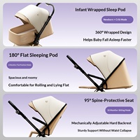 Poussette pliable légère en coton Weilebao pour bébé de la naissance à 3 ans avec cadre en alliage d'aluminium