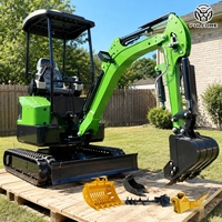 Mini-excavatrice FULCORE avec commande hydraulique pilotée, largeur de châssis réglable pour travaux de drainage, livraison gratuite