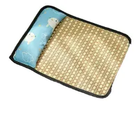 Tapis rafraîchissant en rotin pour animaux de compagnie avec coussin, respirant et lavable, pour chiens et chats