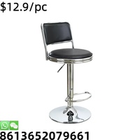 Tabouret de bar pivotant à hauteur réglable, chaise de bar en cuir PU avec dossier et repose-pieds pour îlot de cuisine, bar à domicile, café