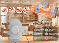 Masseur de main ergonomique avec contrôle de la minuterie rechargeable par USB, paramètres personnalisés pour le soulagement du poignet