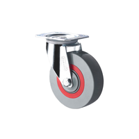CASCOO 125MM Roulette Industrielle Pivotante En Polyamide Sandwich Roulette avec Roulement À Rouleaux pour Conteneurs À Rouleaux