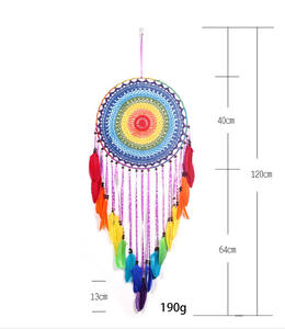 Décoration murale pour la maison 40cm crochet coloré attrape-rêves fleur protection <span class=keywords><strong>de</strong></span> l'environnement peut <span class=keywords><strong>être</strong></span> personnalisé - Product Image 5