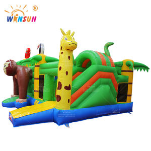 Casa inflable semicerrada respetuosa con el medio ambiente personalizada de alta calidad, casa de rebote para fiestas, Castillo de salto, tobogán de mono con logotipo de Color personalizado - Product Image 3