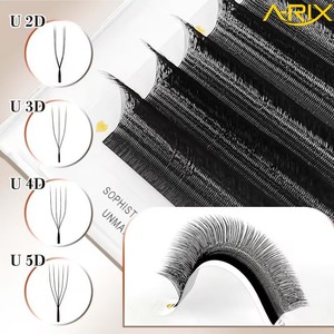 ขนตาปลอม A-RIX Professional รูปทรงตัวยู แบบกำมะหยี่ 2D 3D 4D 5D แบบพัดสำเร็จรูป นุ่มด้าน สีแมทท์ ขนมิงค์เทียม ขายส่ง - Product Image 1