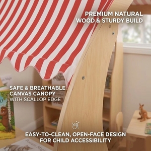 Maison de jeu en bois Montessori pour enfants, aire de jeux intérieure en bois naturel, mobilier de maison de jeu éducatif pour la maternelle et la garderie - Product Image 3