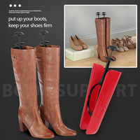 Extenseur de chaussures à ressort en plastique à longueur réglable, garde les chaussures en forme d'arbre à chaussures