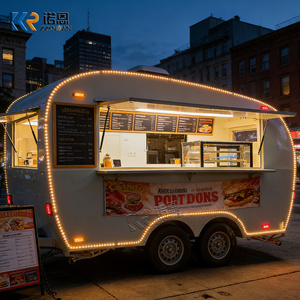 Remolque de Comida Único <span class=keywords><strong>con</strong></span> Mesa de Preparación, Remolque de Almacenamiento de Ingredientes Personalizado, Remolque de Catering, Remolque de Concesiones - Product Image 1