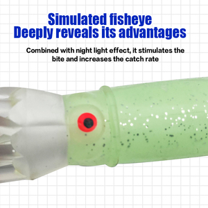 Señuelo de Pesca de Calamar de PVC de Doble Capa, Suave y Luminoso, para Pesca de Trucha en Agua Salada y Dulce, Impreso en Goma - Product Image 2
