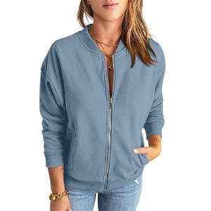Chaqueta Ligera de Microfibra de Alta Calidad Personalizada, Chaqueta Deportiva para Mujer con Cremallera - Product Image 4