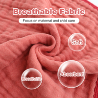 Toalla de Muselina de Bambú y Algodón de Seis Capas para Recién Nacidos, Ultra Suave, Gasa de Burbujas 3D, Paño Absorbente para