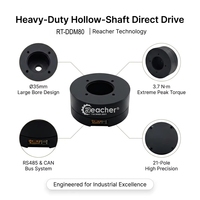 Moteur industriel à entraînement direct Reacher RT-DDM80 24V 3.7Nm de pointe CAN RS485 à arbre creux pour coude de robot, exosquelette lourd, 14 bits FOC