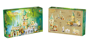Decoraciones Creativas al por Mayor de Fábrica, Juguetes y Adornos de Ensamblaje DIY, Modelo de Bloques de Construcción de Castillo de Sombra Verde Bosque Mágico - Product Image 2