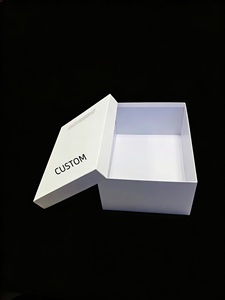 Boîte à chaussures en carton écologique personnalisée avec logo imprimé en relief, papier de soie, emballage cadeau pour chapeaux, casquettes, vêtements, chaussettes - Product Image 3