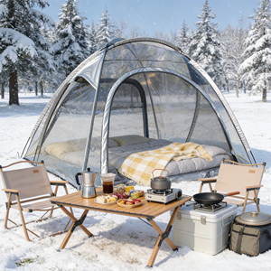 Tente Pod résistante aux intempéries, Tente Pod de sport, 540 ° Tente transparente View Weather pour <span class=keywords><strong>4</strong></span> personnes avec sol étanche, abri extérieur - Product Image 1