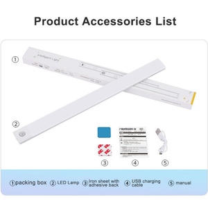 Lámpara Lineal Inalámbrica para Armario, Recargable, con Sensor de Movimiento LED, Funciona con Batería, Iluminación Debajo del Armario - Product Image 2