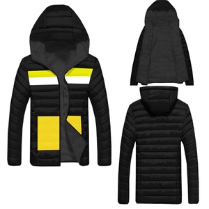 2023 chaqueta acolchada cortavientos para hombre con capucha de piel abrigo de cuero acolchado cálido transpirable de talla grande ropa de moda para exteriores - Product Image 3