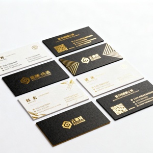 นามบัตรธุรกิจหรูหราแบบกำหนดเอง พร้อมโลโก้ ปั๊มฟอยล์โรสโกลด์บนกระดาษอาร์ต ขอบสีทองหลากหลายแบบ - Product Image 3