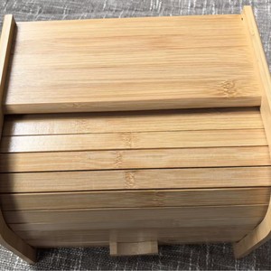 กล่องขนมปังไม้ไผ่สำหรับวางบนเคาน์เตอร์ครัว พร้อมฝาปิด สำหรับใช้ในบ้าน - Product Image 2