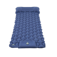 Matelas de camping ultraléger OEM avec pompe à pied intégrée, en nylon TPU, portable, imperméable, auto-gonflant, avec oreiller